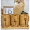4 parça bambu kaşıklık
