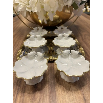 1 adet tekli porselen ikramlık 9cm