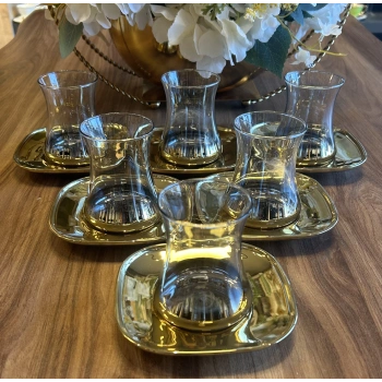 12 parça cam çay seti