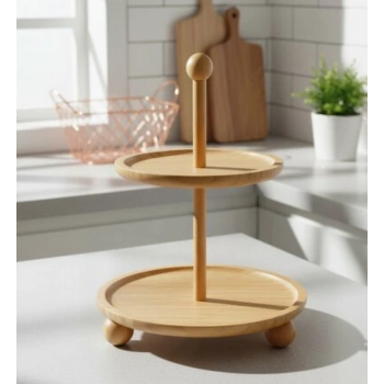 2 katlı bambu kurabiyelik