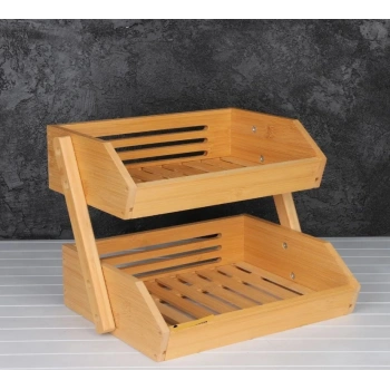 2 katlı bambu stant