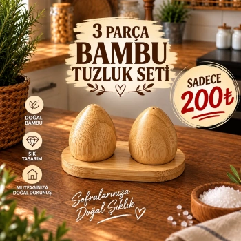 2 Li bambu tuzluk/biberlik
