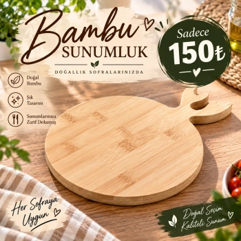 27x20 cm bambu sunumluk