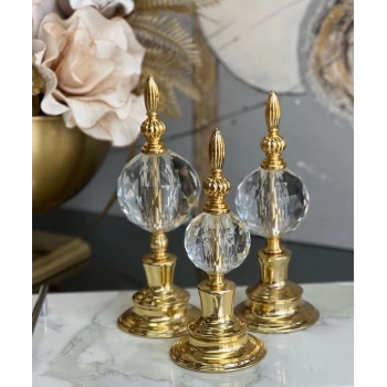 3 lü kristal aksesuar 25-23-21 cm