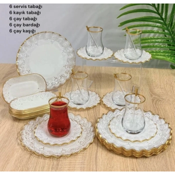 30 parça cam ikram/kahvaltı takımı