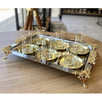 6 kişilik Çay tepsisi