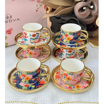 6 kişilik porselen fincan takımı