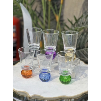 6 lı kristal kahve yanı bardak