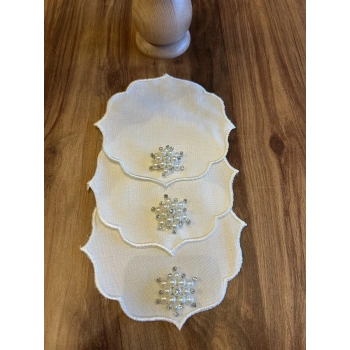 3 adet sunum peçetesi(gümüş)