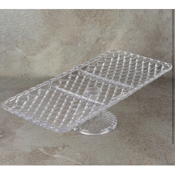 Ayaklı cam sunum tabağı