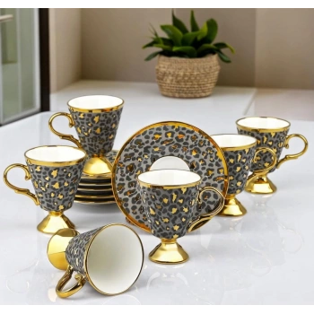 6 kişilik porselen fincan takımı