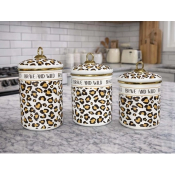 3 lü emaye kavanoz takımı