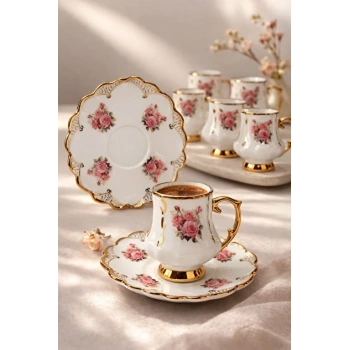 6 kişilik porselen fincan takımı