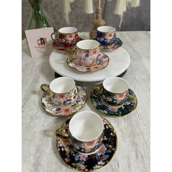 6 kişilik porselen fincan takımı