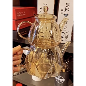 Borosilikat cam çaydanlık