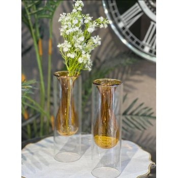 Çift cidarlı vazo tekli