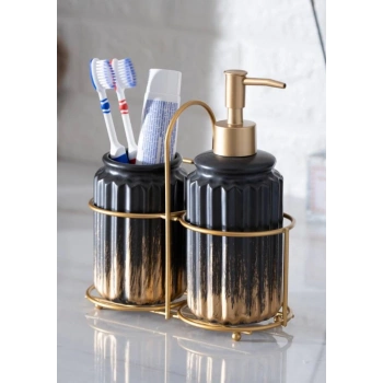 Porselen banyo takımı siyah