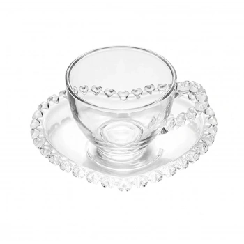 Tekli 2 parça cam kahve fincanı