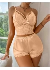 Kayın Kurdele Detaylı Şortlu Pijama Takım