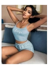 Mavi Renk Sleep Yazılı Şortlu Pijama Takım