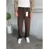 Pileli Kumaş Baggy Pantolon Kahve