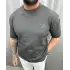 Triko Yıldız Detaylı Tshirt Füme