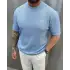Triko Yıldız Detaylı Tshirt Mavi