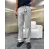 Yüksek Bel Pileli Kumaş Baggy Gri