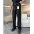 Yüksek Bel Pileli Kumaş Baggy Siyah