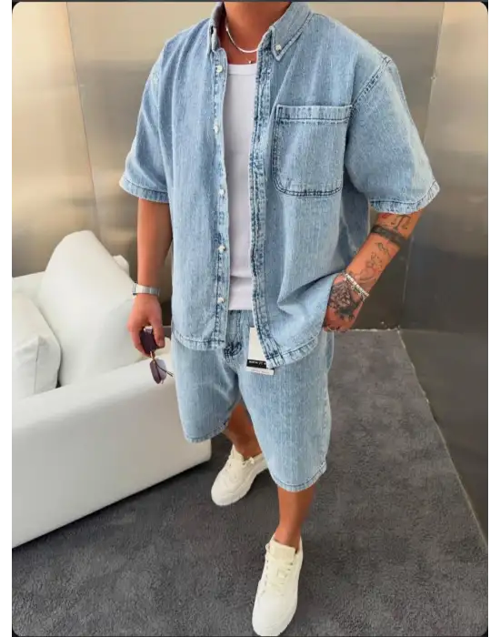 Jeans İkili Takım Mavi