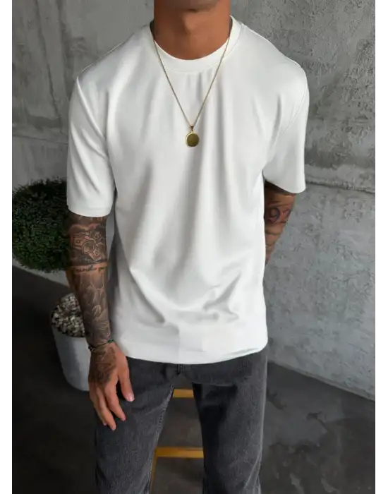 Modal Premium Tshirt Beyaz