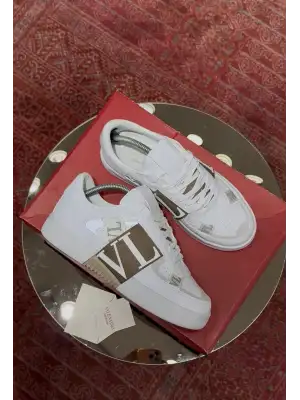 VALENTİNO GARAVANİ BANT BEYAZ-KAHVE