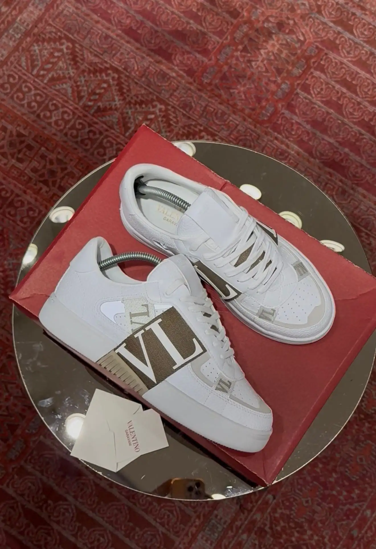 VALENTİNO GARAVANİ BANT BEYAZ-KAHVE