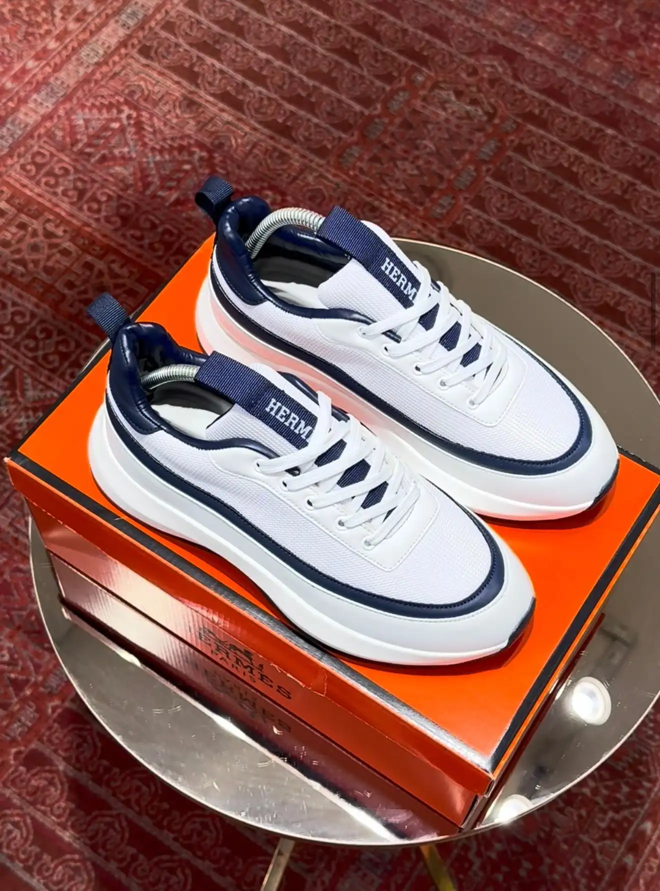 HERMES SNEAEKERS WHİTE-BLUE