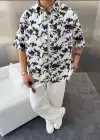Cotton Fresh Desenli Gömlek Siyah