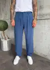 Modal Kumaş Baggy Pantolon Lacivert