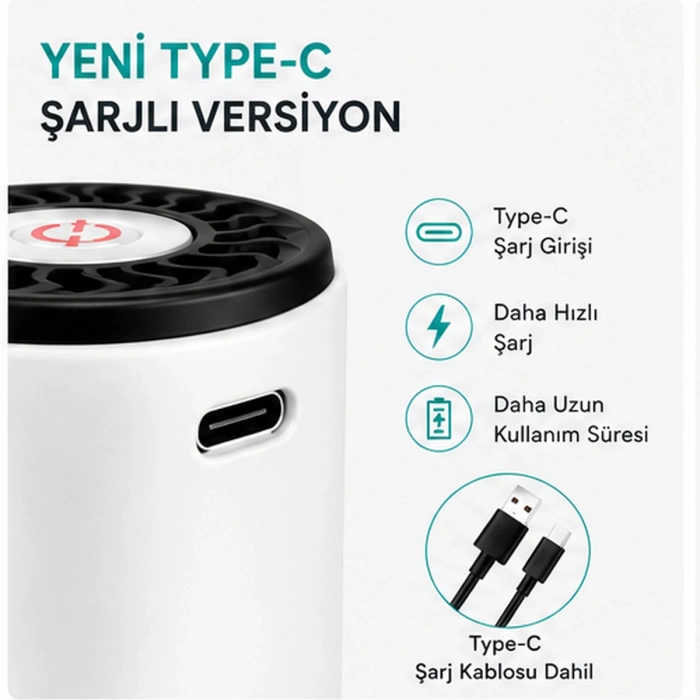3D Filament Vakum Pompası Type-C Şarjlı Mini Vakum Cihazı