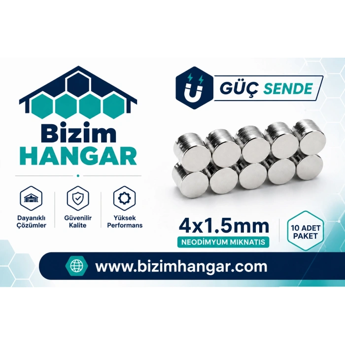 4x1.5mm Neodimyum Mıknatıs – 10’lu Paket