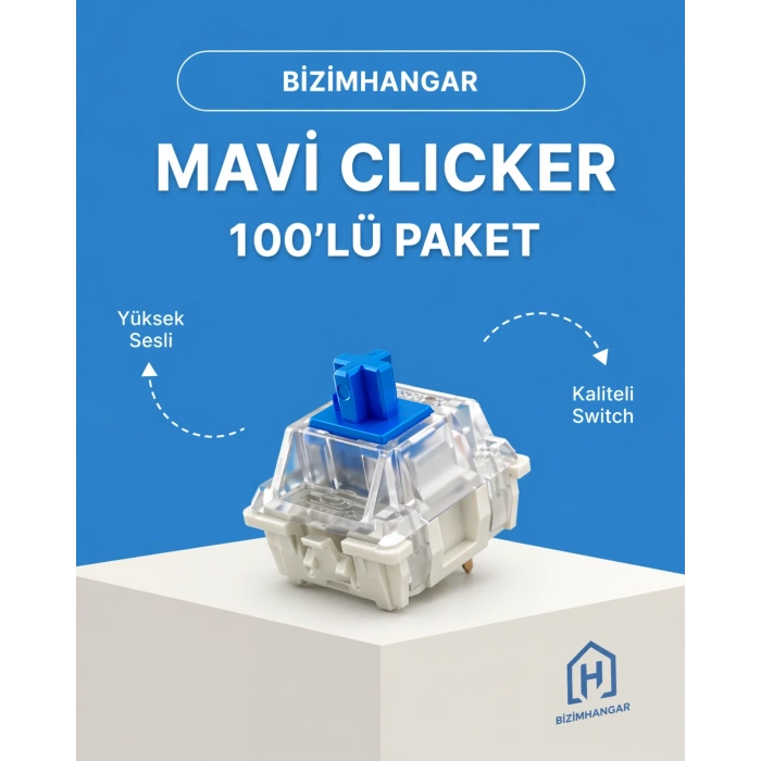 Mavi Clicker - Blue Switch Toptan 100 lü
