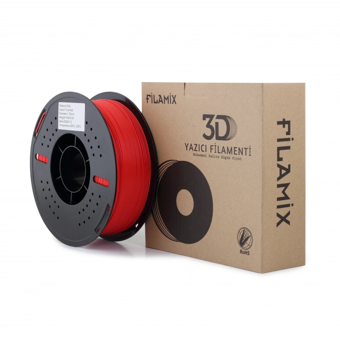 Filamix Pla Plus Gerçek Kırmızı Filament 1.75mm 1Kg