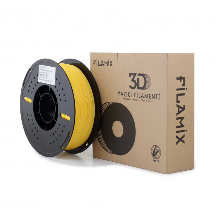 Filamix PLA+ Sunshine Yellow (Güneş Sarısı) Filament 1.75mm 1Kg