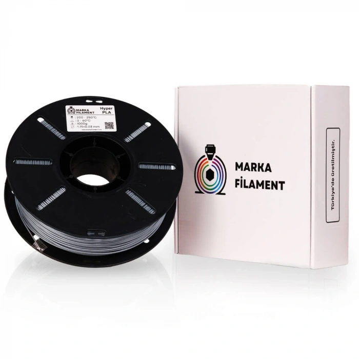 Marka Filament Hyper PLA - Gümüş Gri - 1.75mm 1Kg