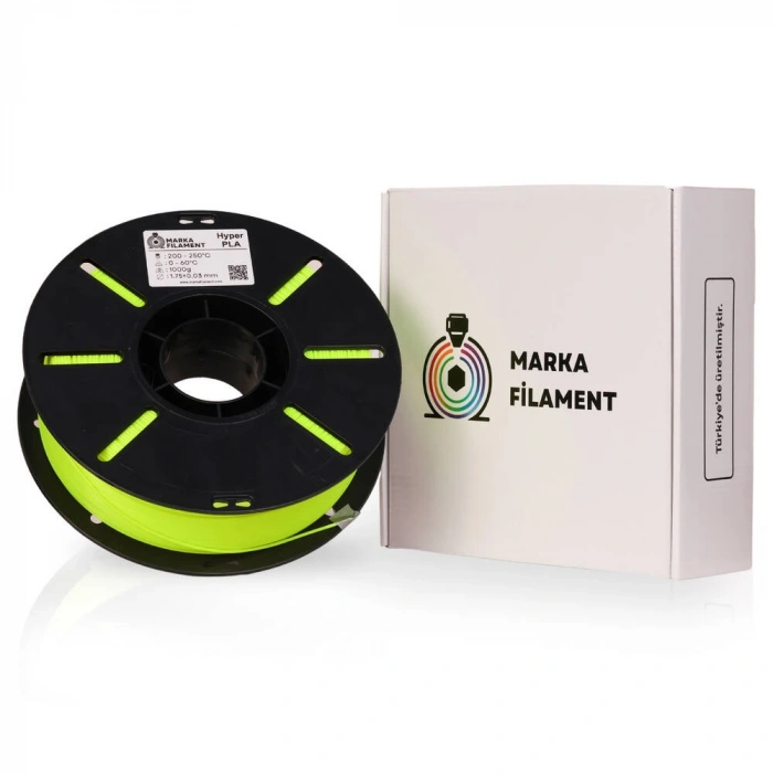 Marka Filament Hyper PLA - Neon Sarı - 1.75mm 1Kg
