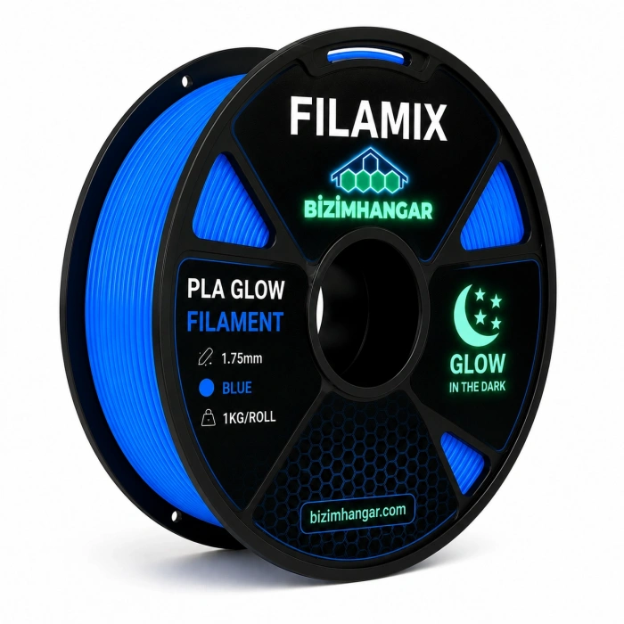 Filamix PLA Glow Filament 1.75mm Blue/Mavi 1Kg