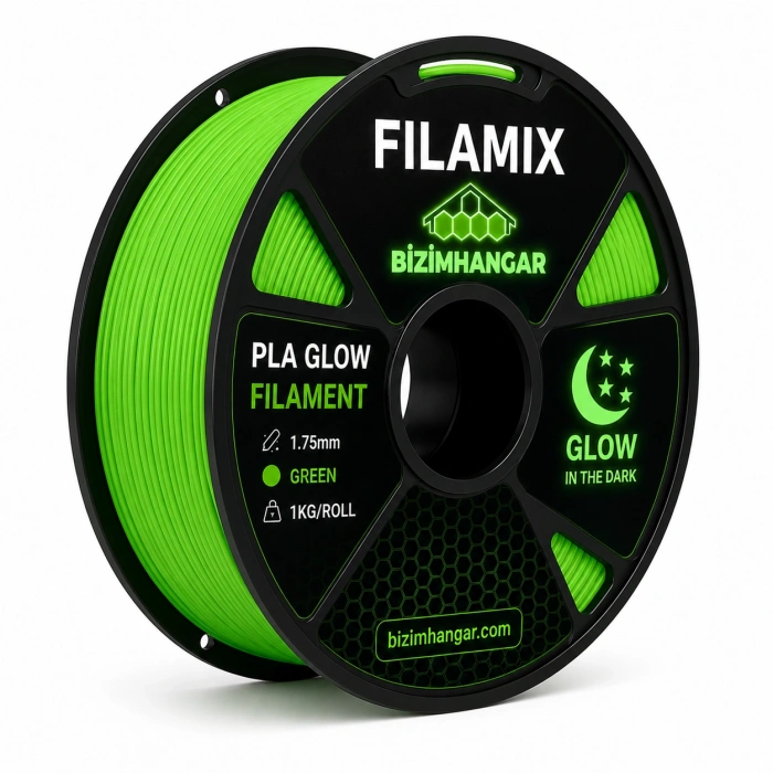 Filamix PLA Glow Filament 1.75mm Green/Yeşil 1Kg