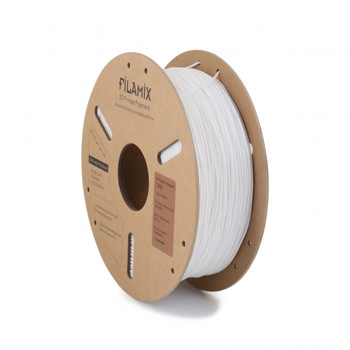 Filamix TPU 95A Filament 1.75mm White/Beyaz 1Kg