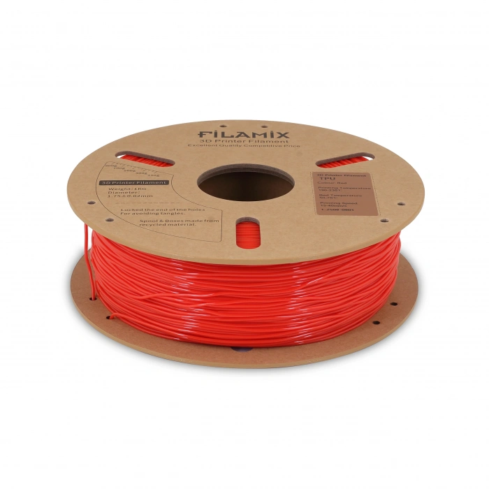 Filamix TPU 95A Filament 1.75mm Red/Kırmızı 1Kg
