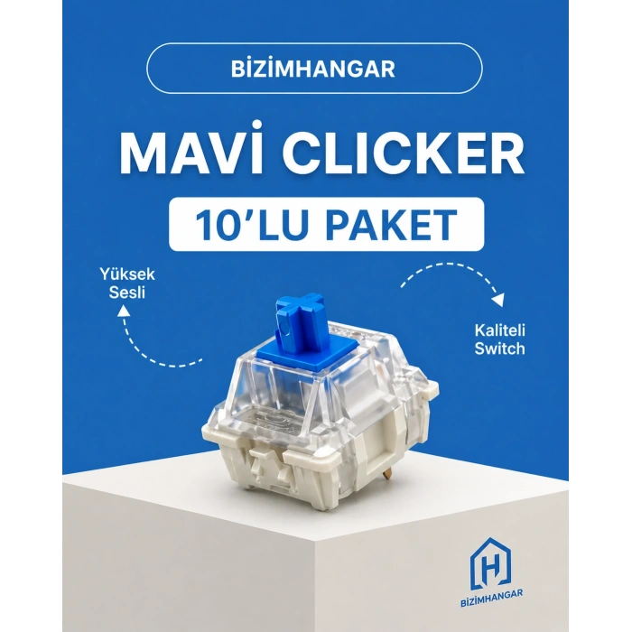 Mavi Clicker - Blue Switch Toptan 10 lu