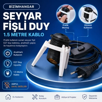 Seyyar Fişli Duy