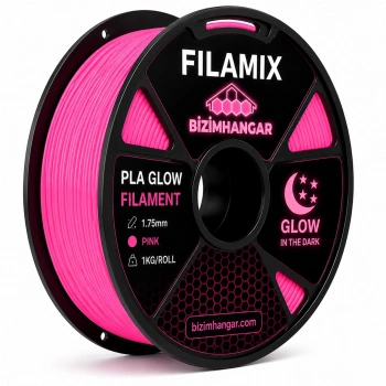 Filamix PLA Glow Filament 1.75mm Pink/Pembe 1Kg